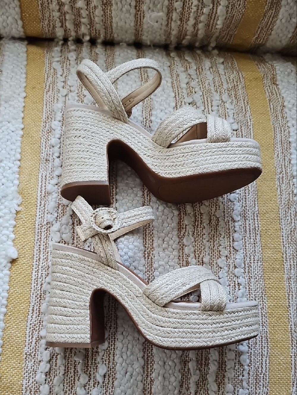 Chelsea & Violet Brianna Braided Espadrille Wedge Sandals - Picture 2 of 6